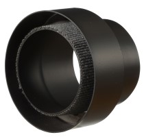 5338062_0 Möck Primus Wand-Anschlussstück, ohne Rosette, Wandanschluss für doppeltes Wandfutter  Ø150mm innen,schwarz metallic