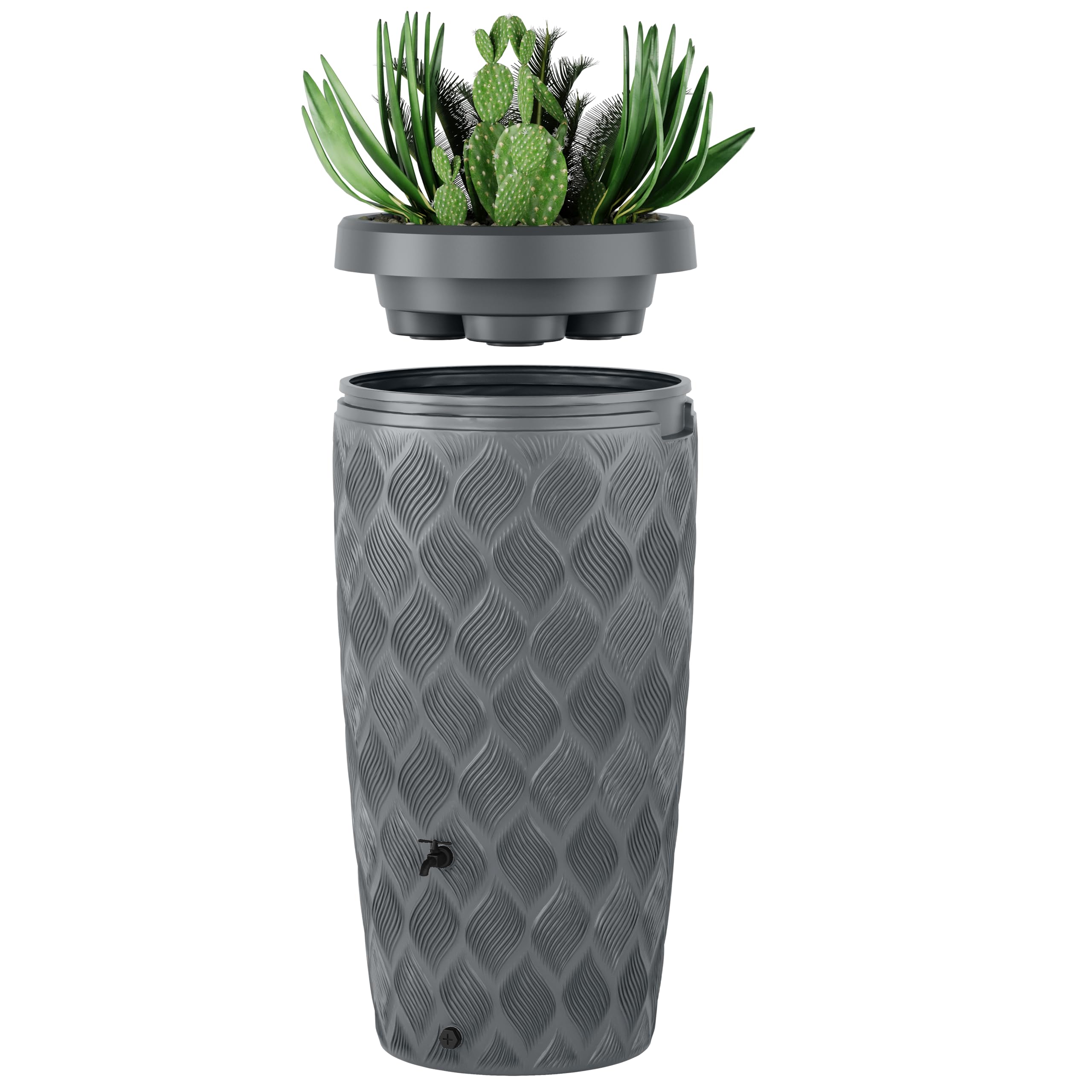 Regentonne 240 L mit Wasserhahn und Deckel Regentonne 240 L mit Wasserhahn und Deckel