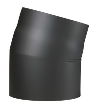 5338016_0 Möck Primus DW-Kaminrohr 15° Bogen o.T.  Ø150mm schwarz metallic