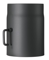 Möck Primus DW-Kaminrohr 250mm Ø150mm mit Drosselklappe schwarz metallic
