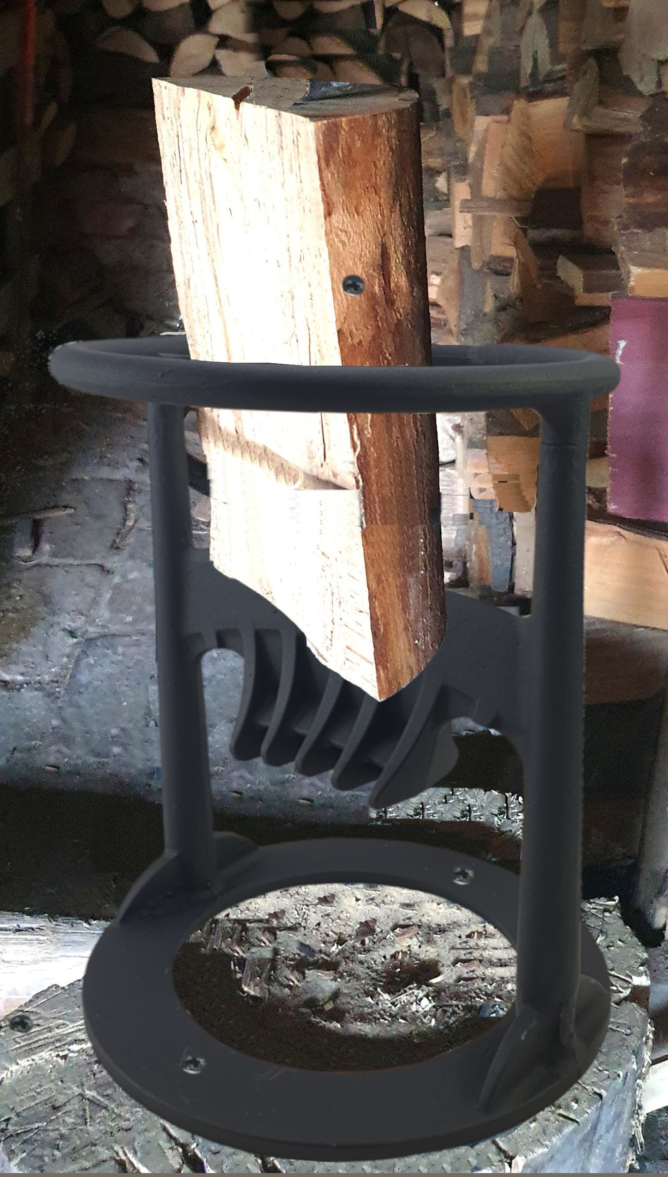 Holzspalter 30cm hoch schwarz inkl. Fäustel