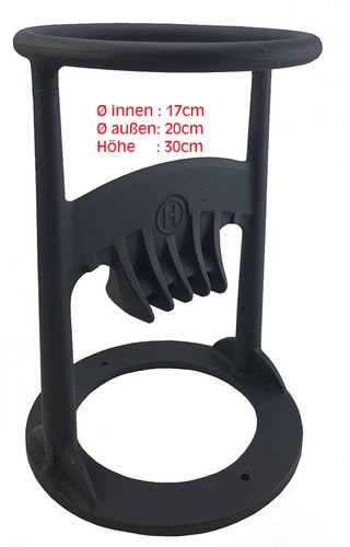 Holzspalter 30cm hoch schwarz