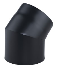 5338045_0 Möck Primus DW-Kaminrohr  45° Bogen o.T.  Ø150mm schwarz metallic
