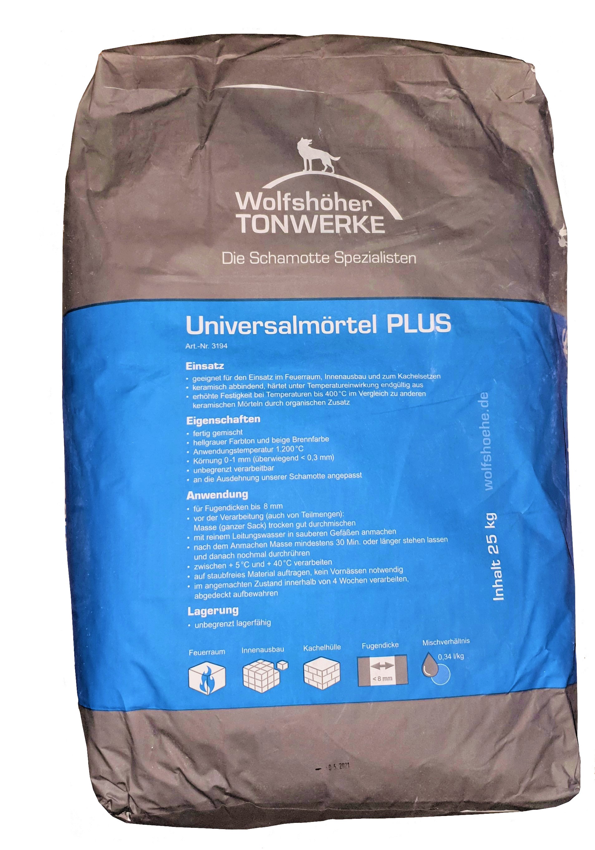 Moertel-Universal-Plus-25kg Universalmörtel Plus Wolfshöher TONWERKE 25kg