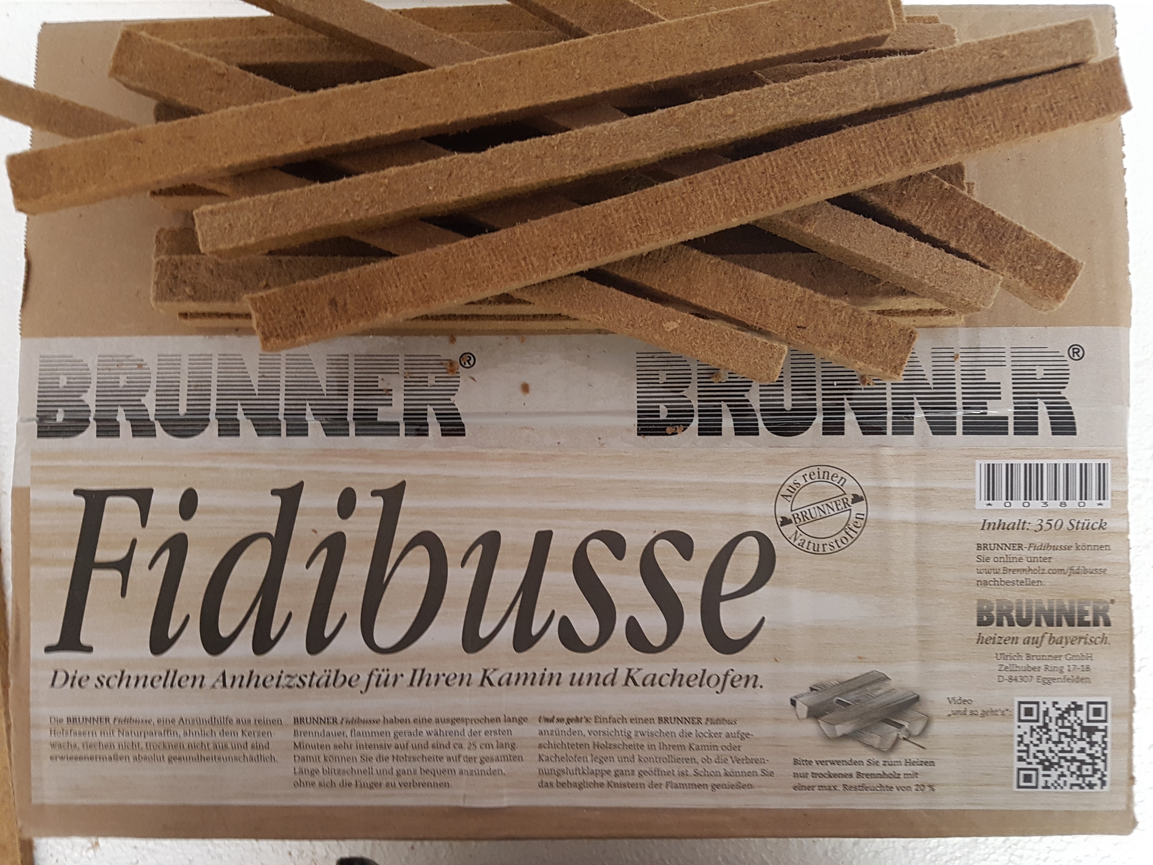 Original Brunner Fidibusse 350 Stück im Karton