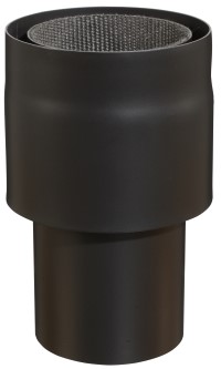 Möck Primus Anschlußstutzen II an Ofenstutzen Ø150mm kürzbar innen & außen, schwarz metallic